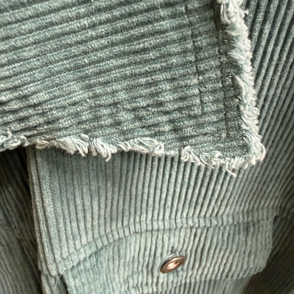 LA MIEL Teal Mint Corduroy Jean Jacket - Picture 6 of 8